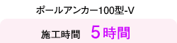 ポールアンカー100型-V 施工時間5時間